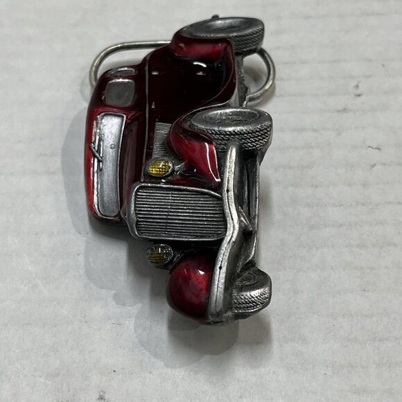 Vintage 1980 Bergamot Brass Works #X-39 Belt Buckle Red Car‎ 1930s Ford ZZ Top - Picture 5 of 15